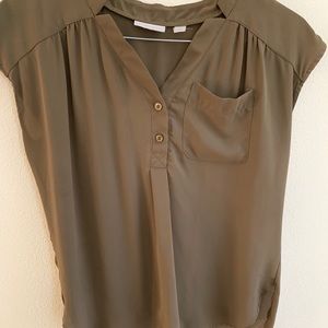 Split neck blouse